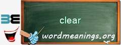 WordMeaning blackboard for clear